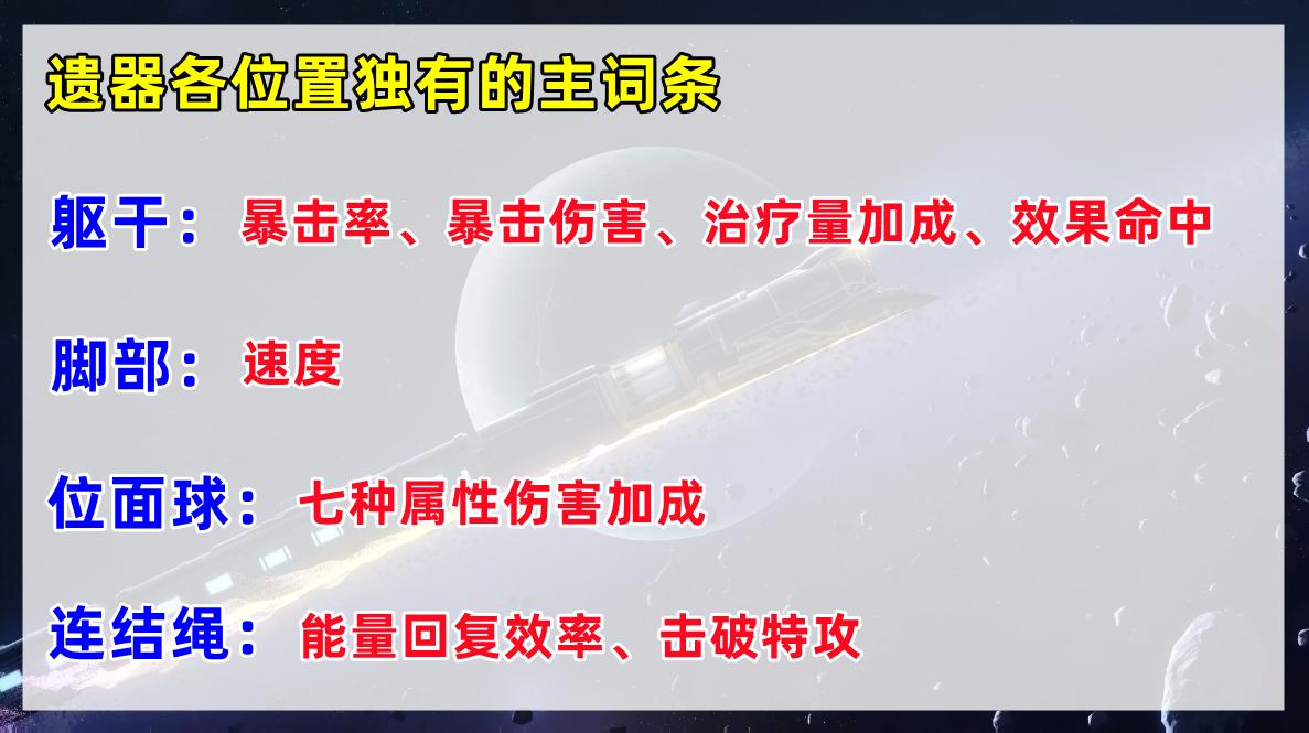 星穹铁道遗器主词条汇总,星穹铁道遗器词条几级提升属性