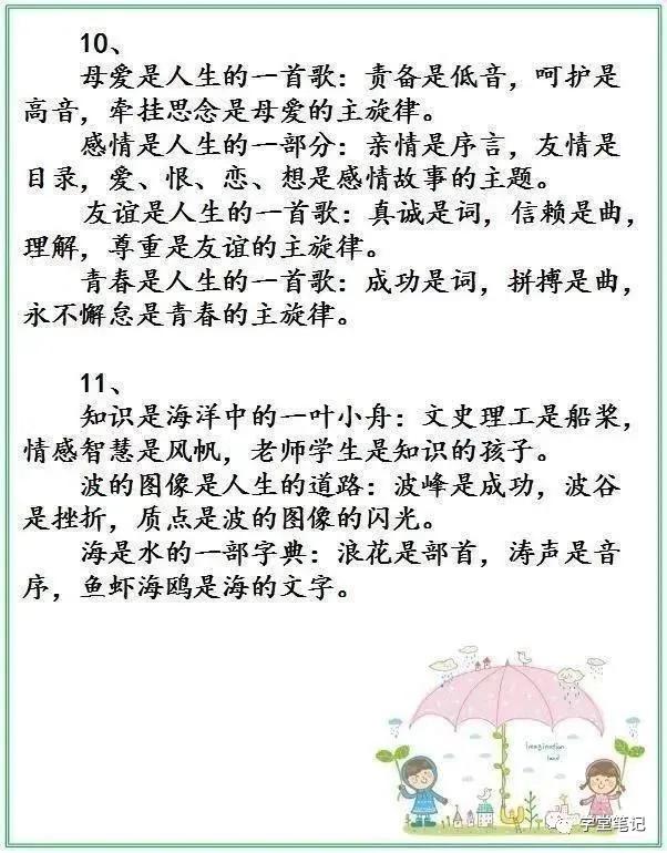 语文老师推荐100个排比句,小学语文特级排比句