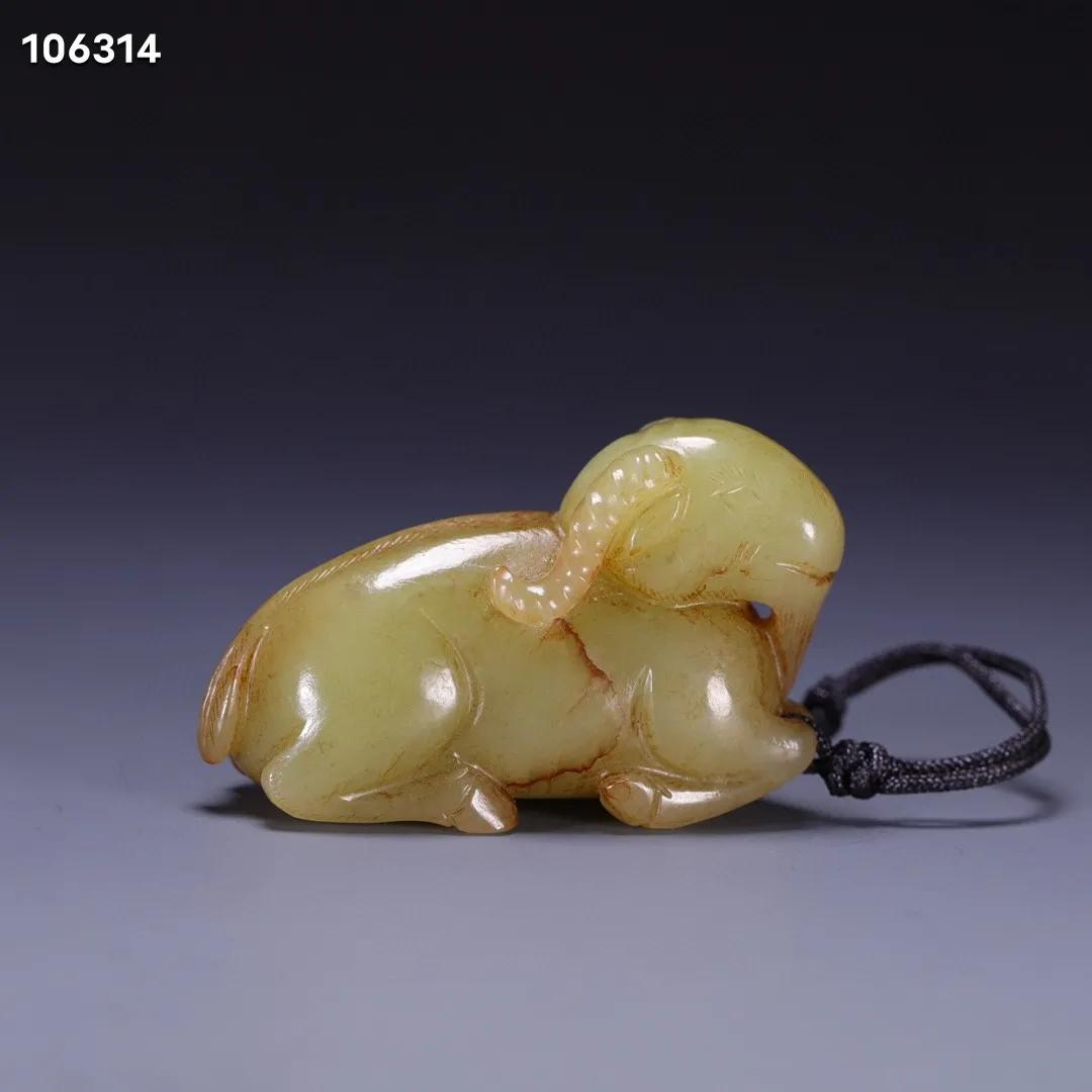 和田玉黄沁的密度2.8,和田玉大羊背小羊