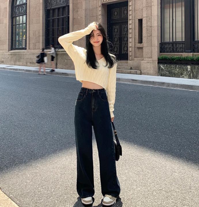 牛仔裤配什么鞋子好看又好搭,阔腿裤牛仔裤搭配什么鞋子好看