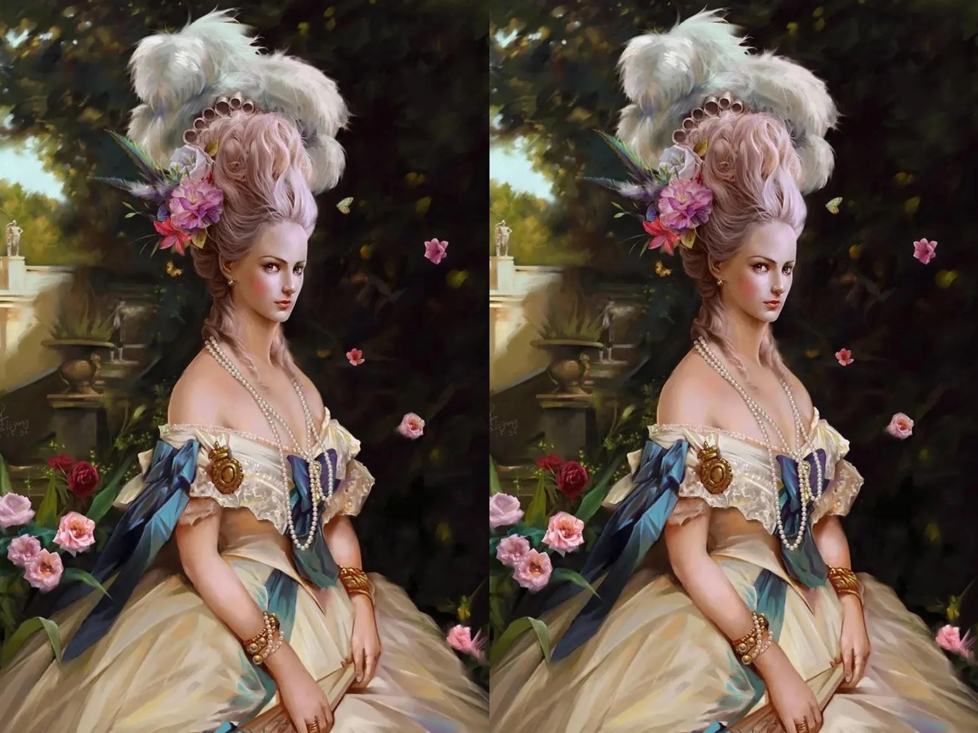 18世纪法国上流宫廷女人的发型,欧洲中世纪贵妇发型浮夸