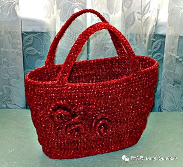 针织包包手工图纸,针织包作品