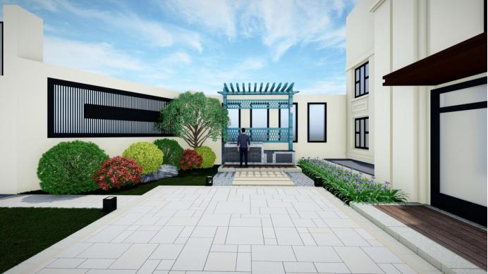 室内封闭温馨小院设计,北方寒冷庭院设计