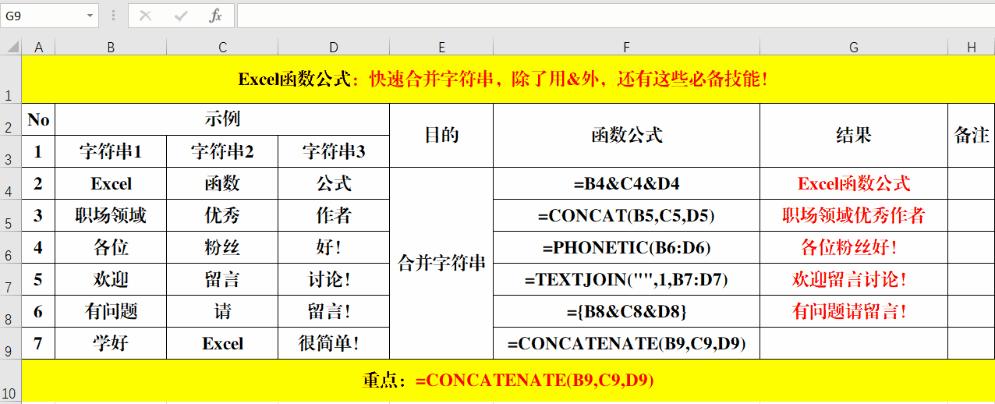 有条件的合并字符串,合并字符串的正确方法