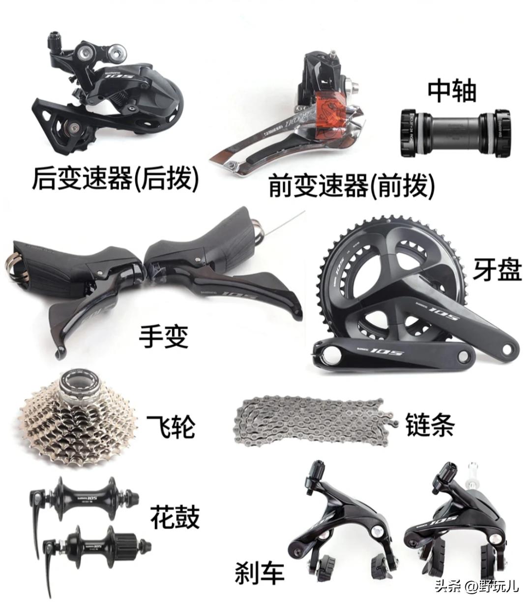 公路车部件名称图解,公路自行车新手入门必备配件