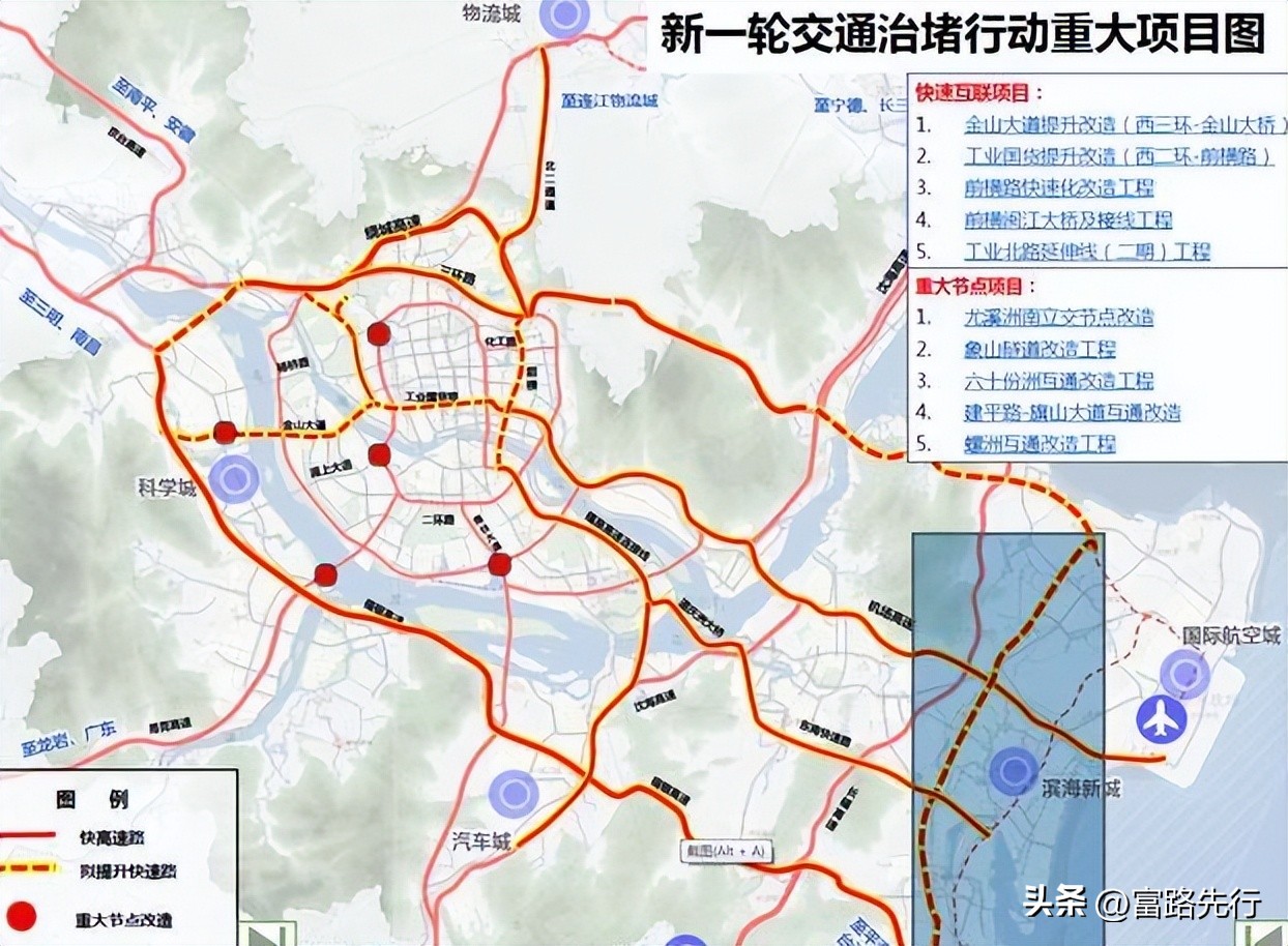 福州金山大道快速化效果图,金山大道快速化
