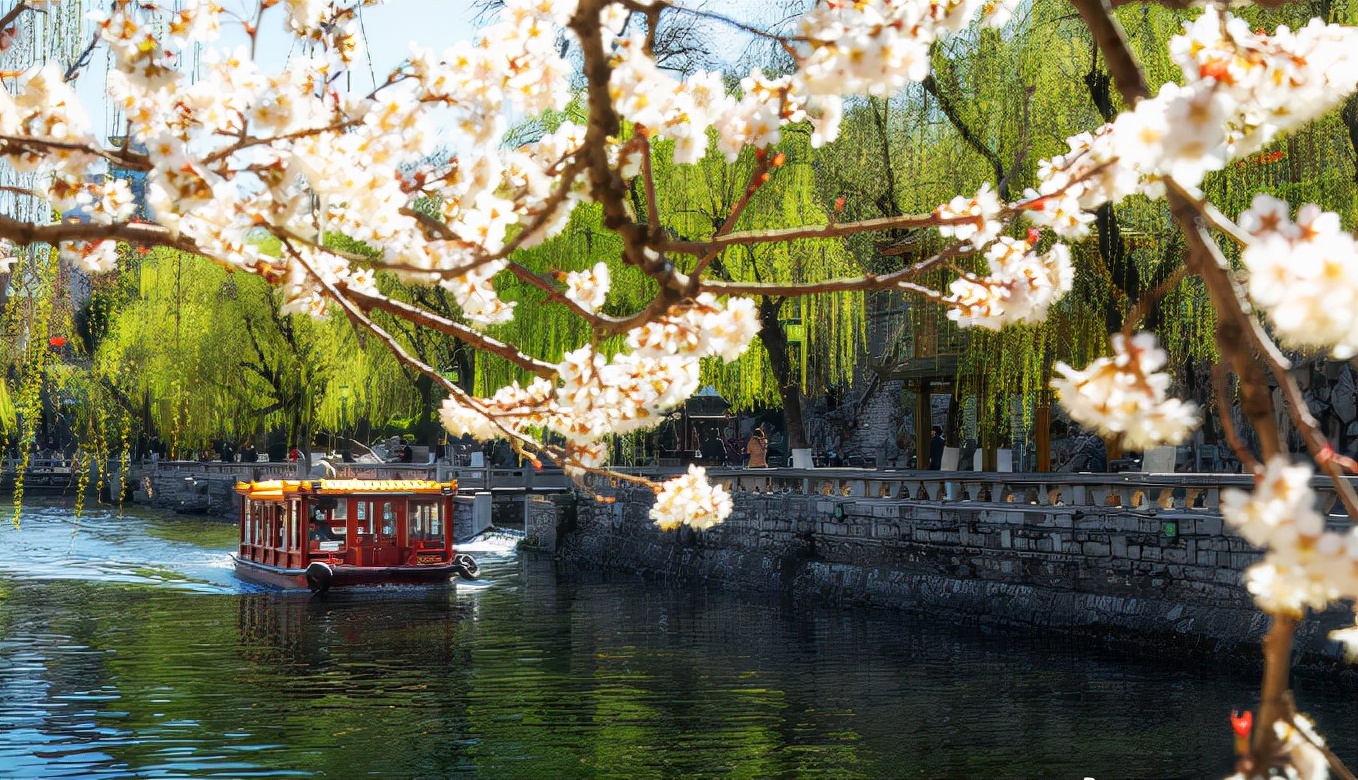 济南的深秋时节的诗情画意,春天的济南是个美丽的地方