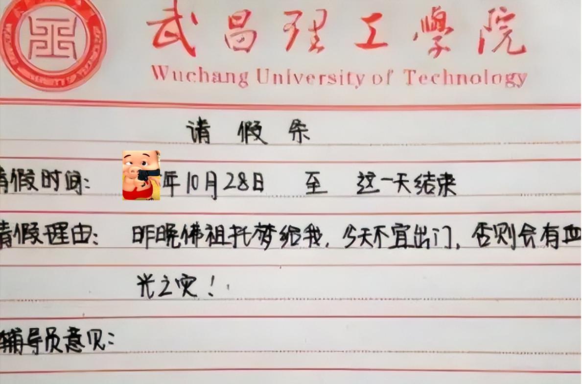 大学生“硬气”请假条走红，理由只有4个字，老师却“乖乖”给假