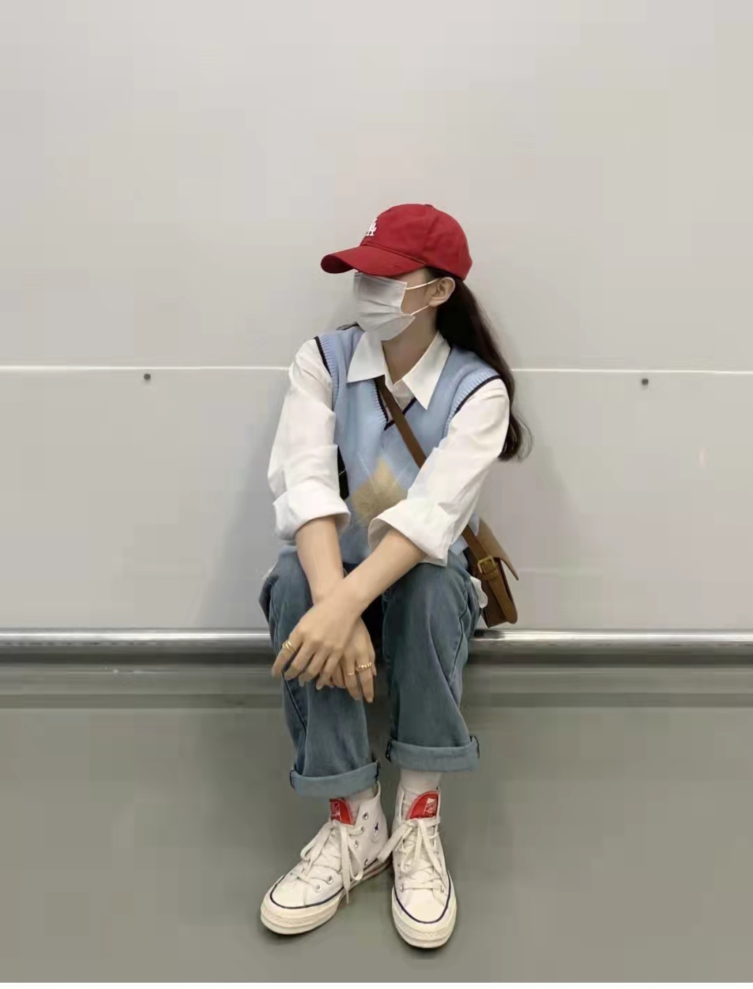 手工女款针织短款马甲,短款针织马甲搭配什么