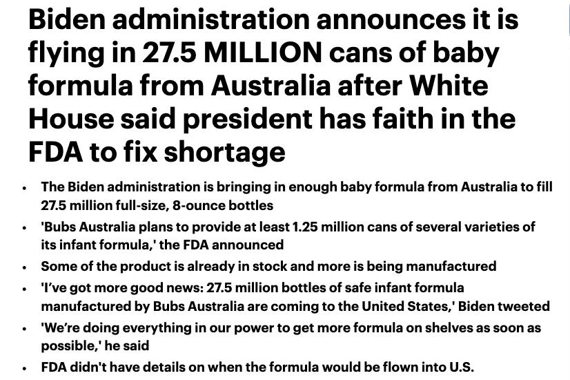 目前美国婴儿配方奶粉短缺的状况,美国奶粉紧缺原因