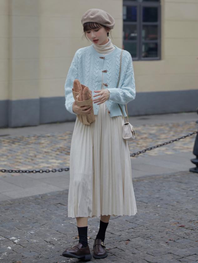 风琴褶半裙适合什么身材,半裙最流行款式