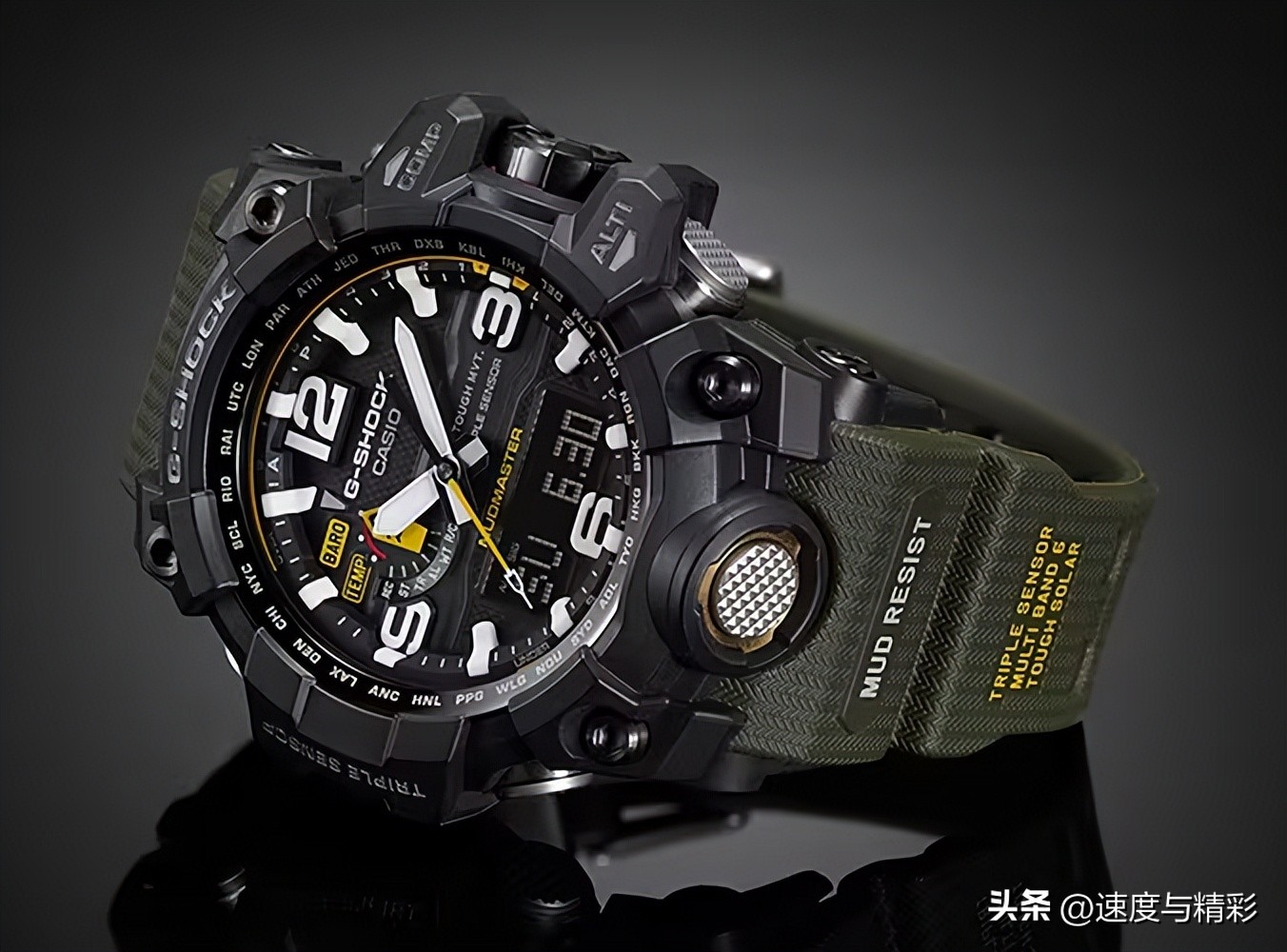 十大优秀户外运动手表推荐（五）卡西欧G-SHOCK泥王【GWG-1000】