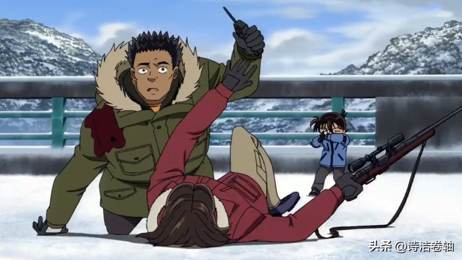 柯南遇雪崩小兰哭求新一相助,沉默的15分钟小兰发现柯南的身份