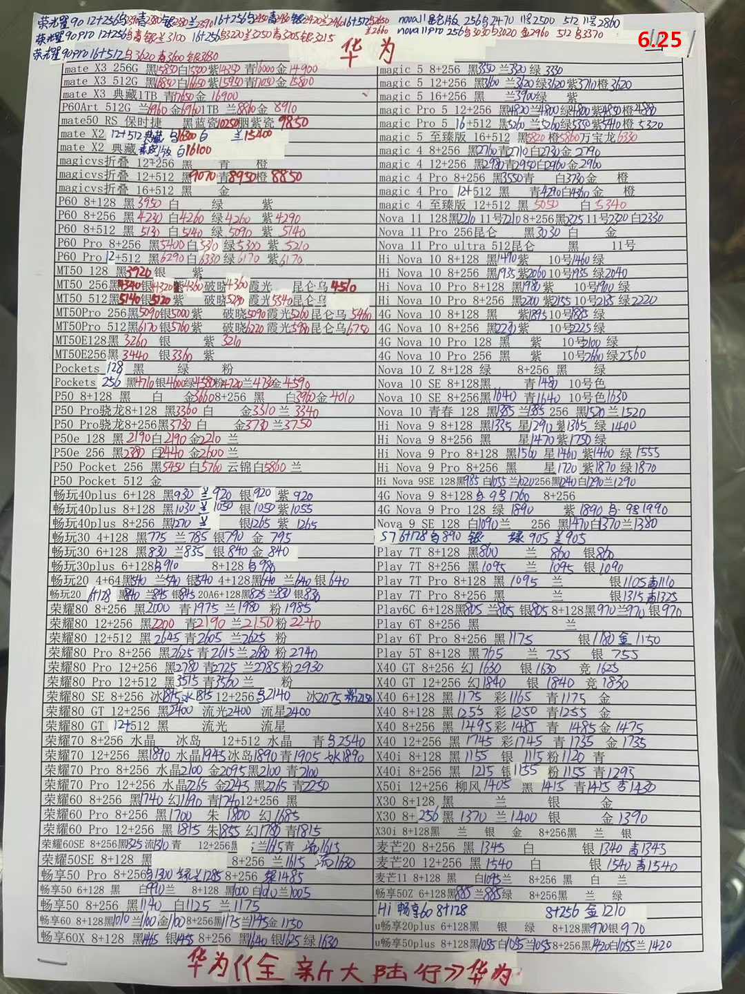 华强北苹果手机报价单,深圳华强北2023年手机7月份报价表