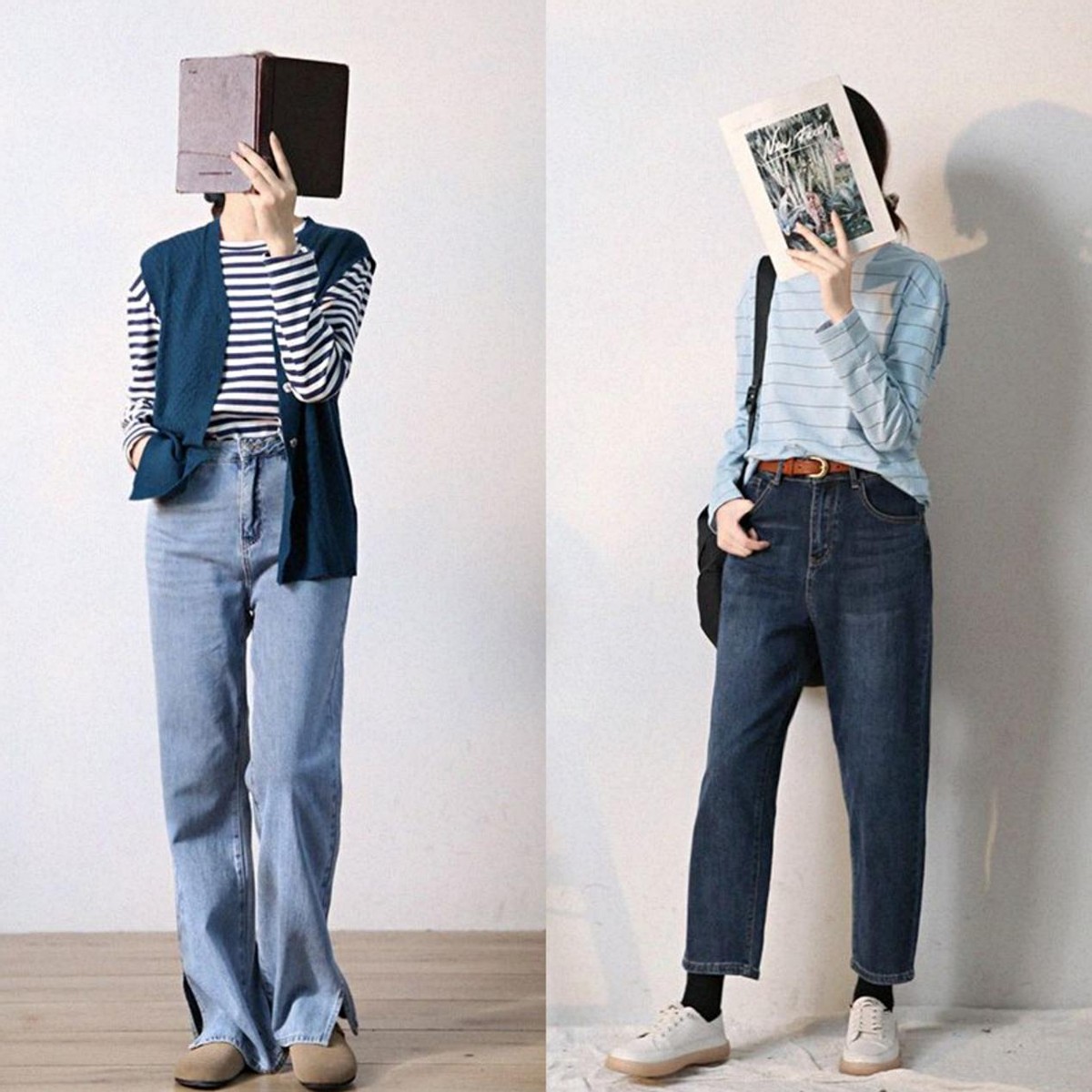 宽松打底衫外穿个性穿法,流行打底衫穿法