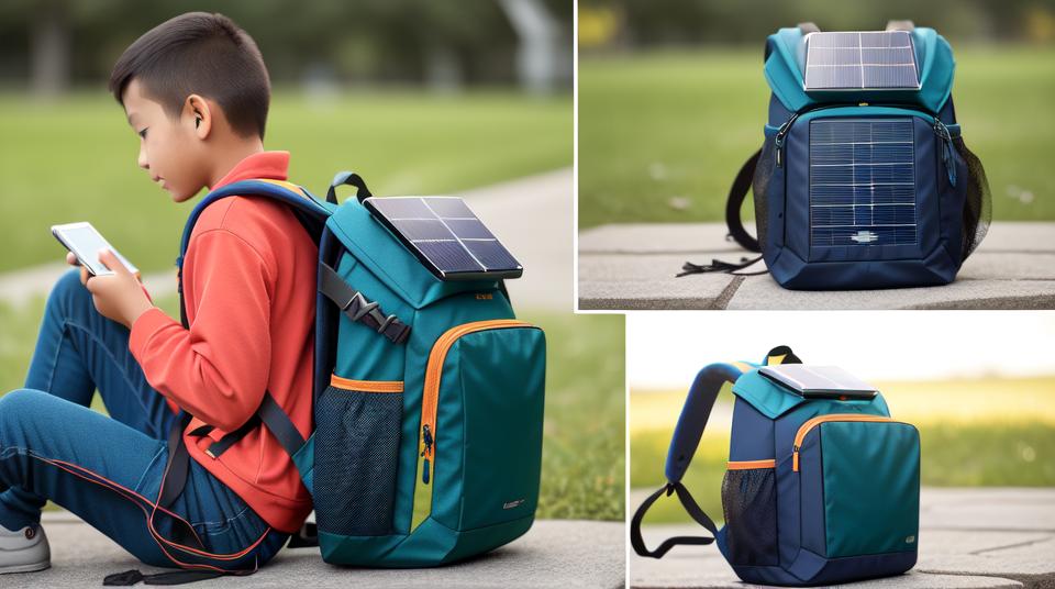 太阳能发电板背包,多功能太阳能板背包