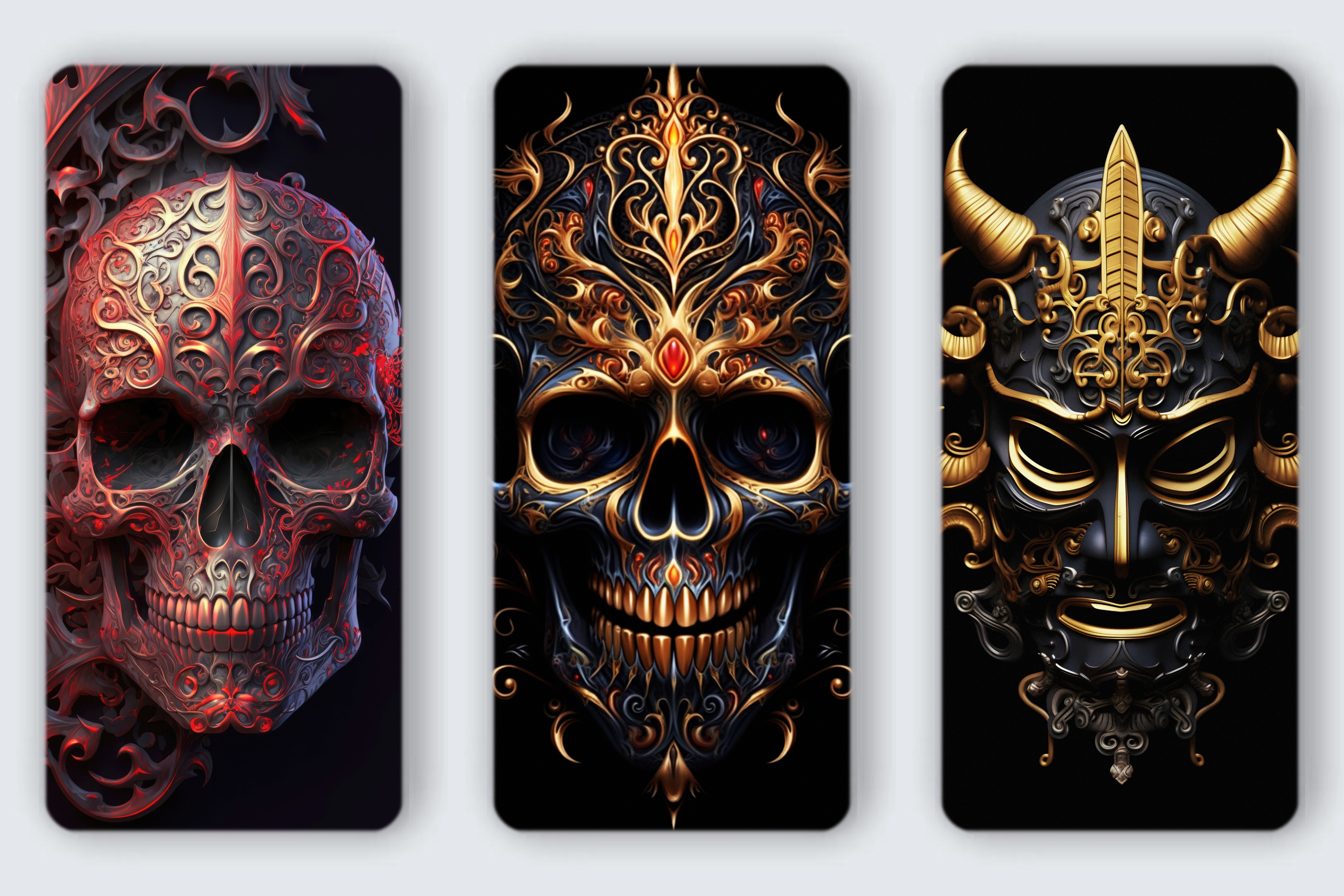 复古骷髅壁纸,骷髅头高清暗黑壁纸