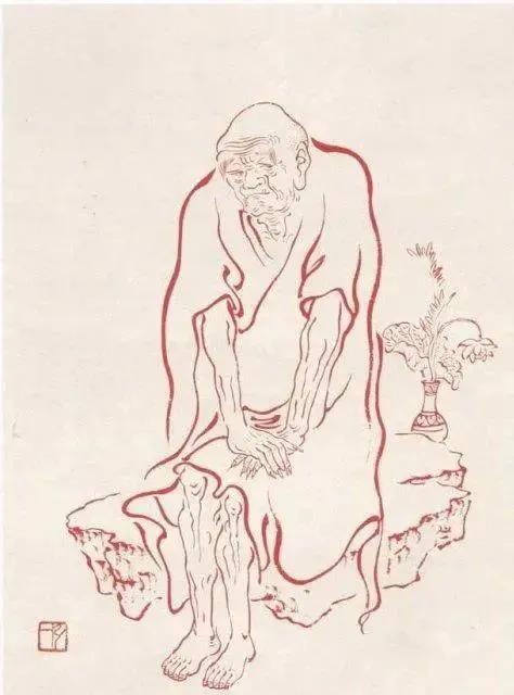 工笔白描罗汉图这线条美绝了,罗汉佛工笔白描图片