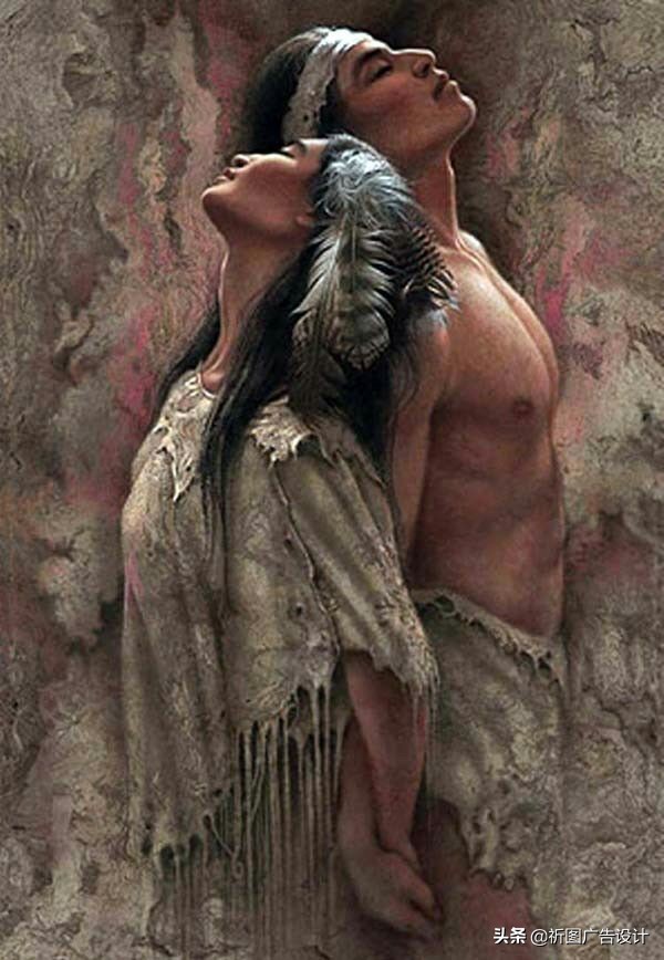 印第安人油画高清,印第安人油画艺术