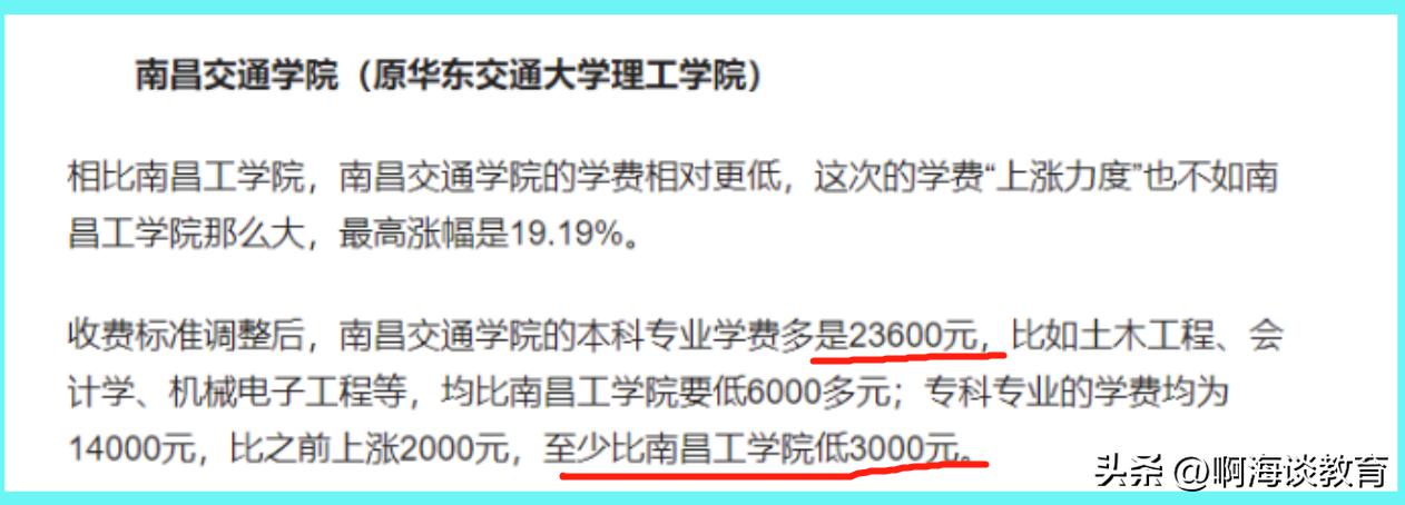 江西民办高校学费,江西民办大学涨学费