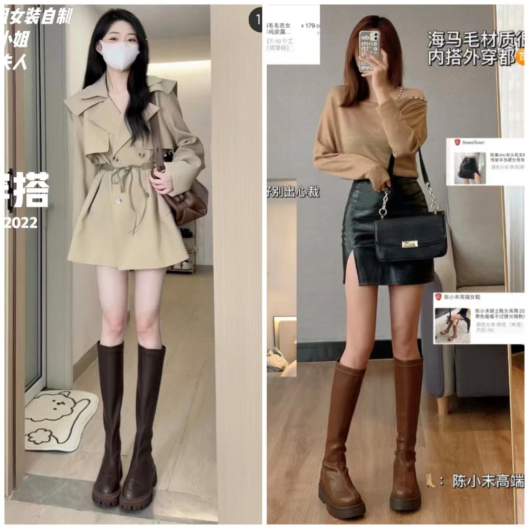 显高又显瘦的长筒靴,显瘦百搭又好看长筒宽靴