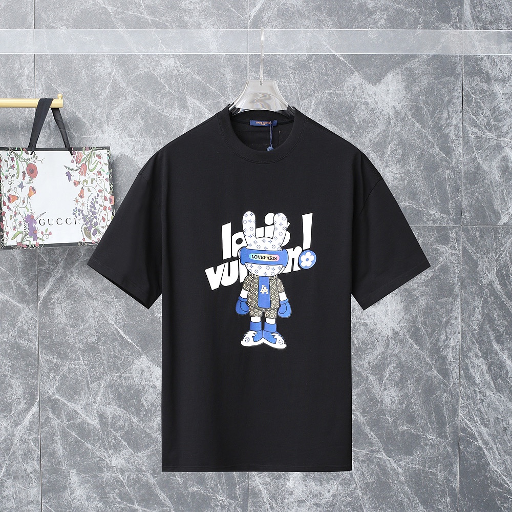 lv路易威登短袖搭配短裤,lv路易威登t恤短袖丝光棉面料男装