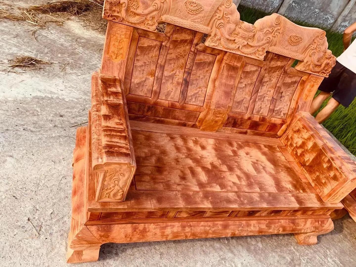 缅甸花梨凤凰纹沙发十件套,缅甸花梨火纹沙发图片