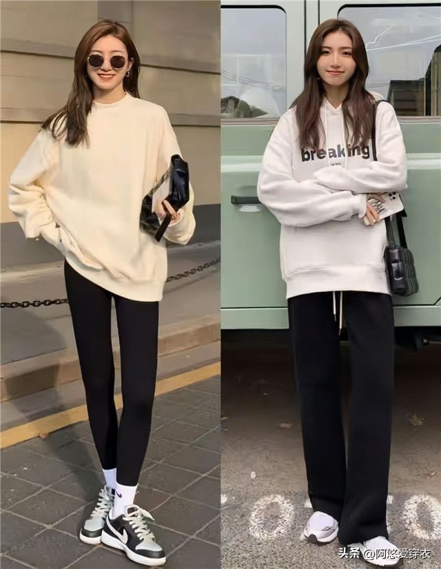 春天穿搭女2022高级感卫衣,小个子女生春天穿卫衣搭配