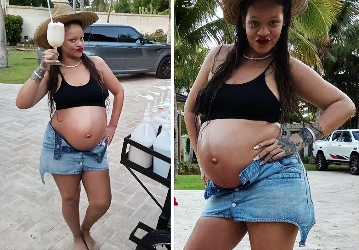 蕾哈娜怀孕出街,蕾哈娜晒出孕照海边