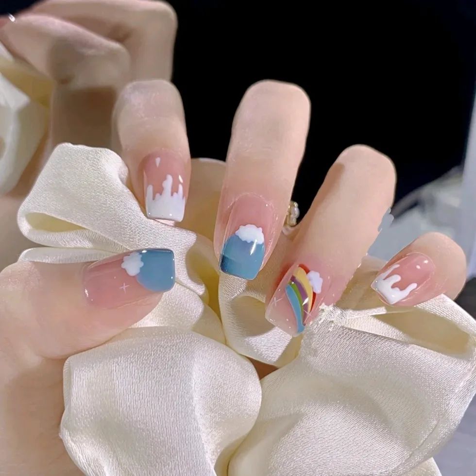 夏日美甲ins显白黄色法式美甲,又好看又超显白的美甲颜色