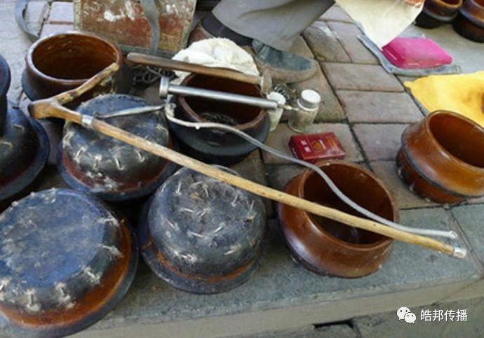 锔盆锔碗锔大缸名段欣赏,老一辈锔缸的手艺