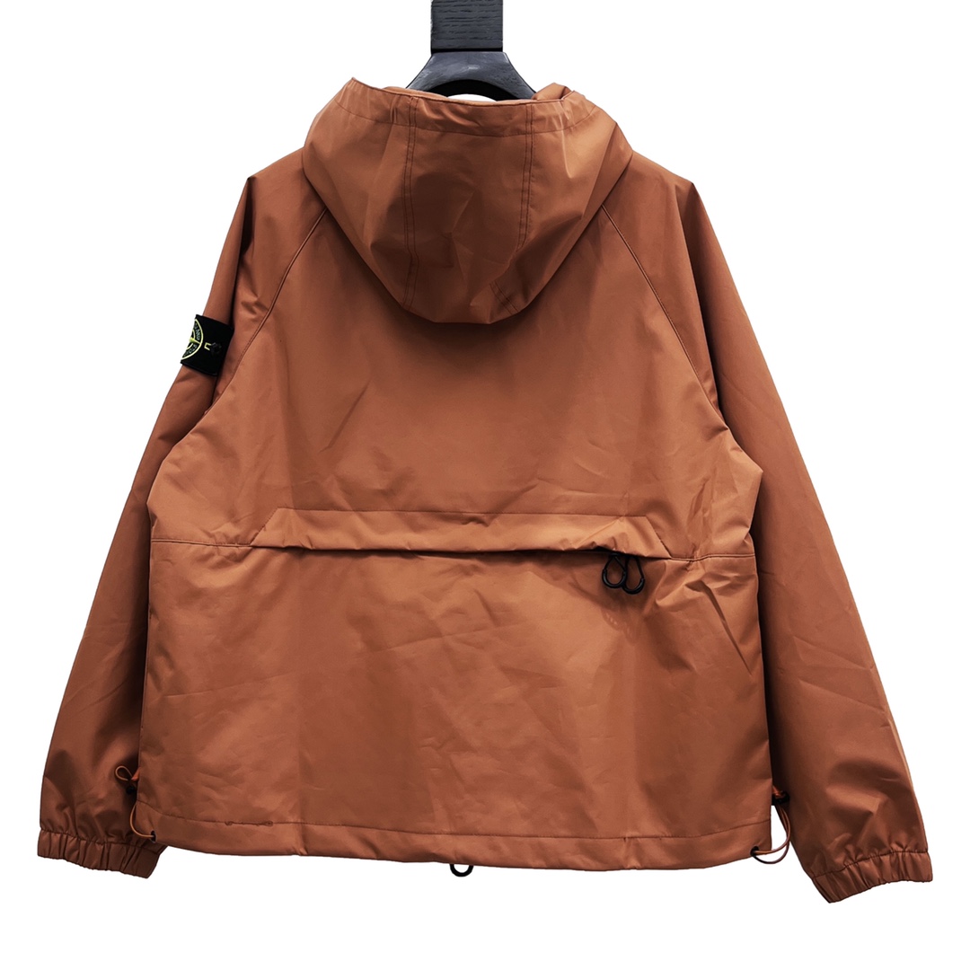 潮牌stone石头岛斜拉链冲锋衣外套,石头岛冲锋衣斜拉链款官网价格