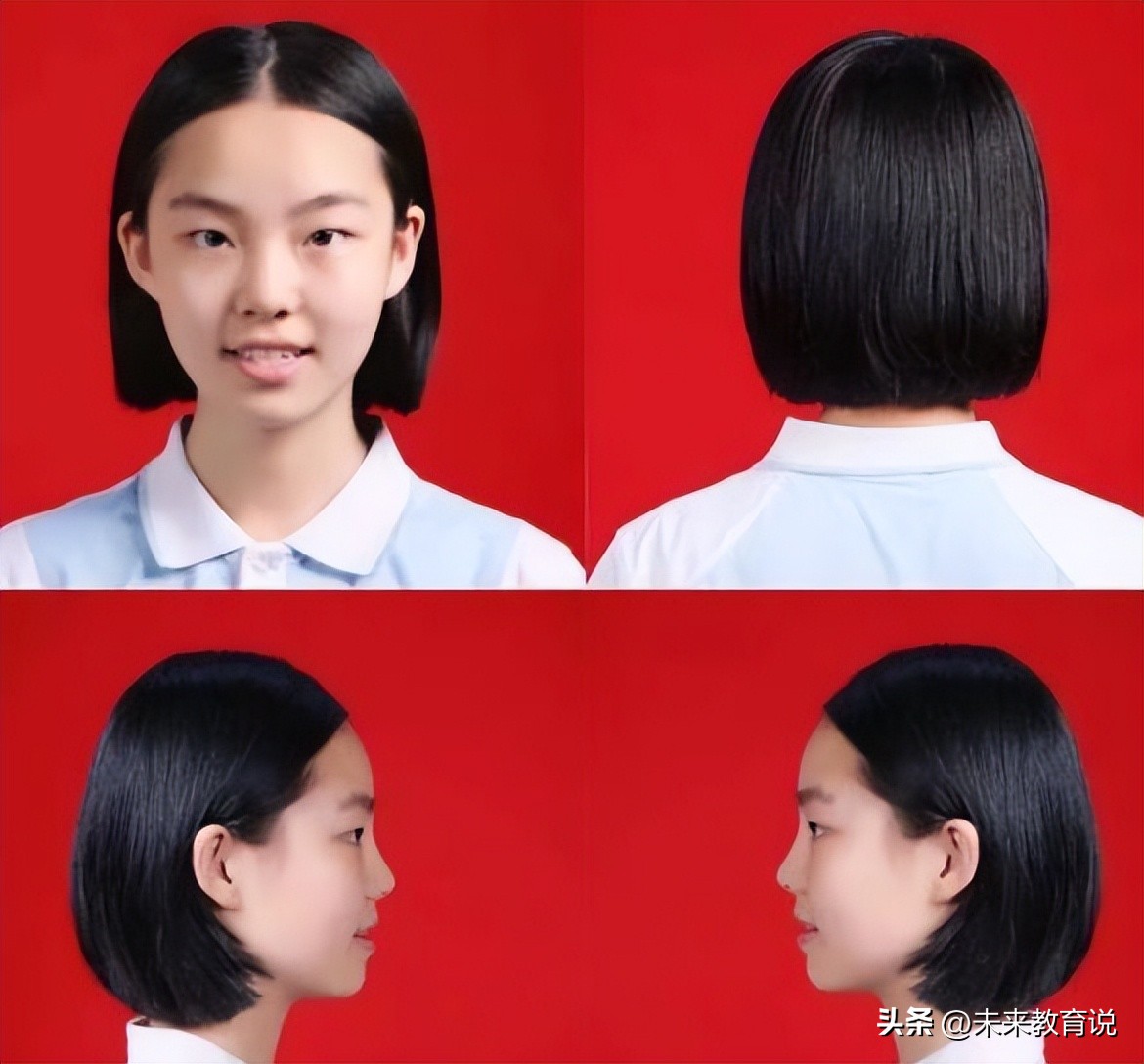 中学生发型标准男现剪,男女学生标准发型