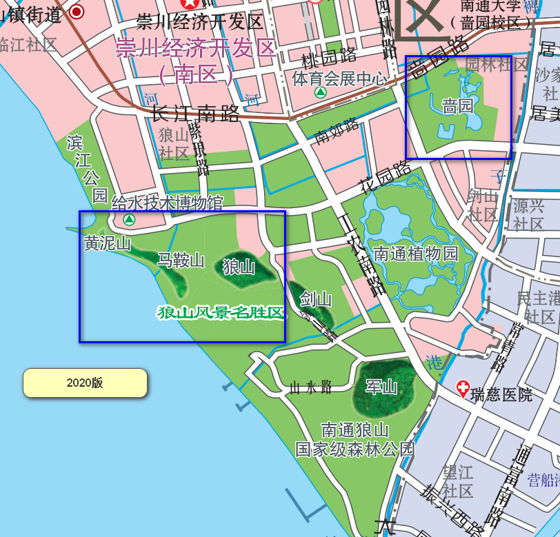 南通区域划分地图高清,南通市区地图高清