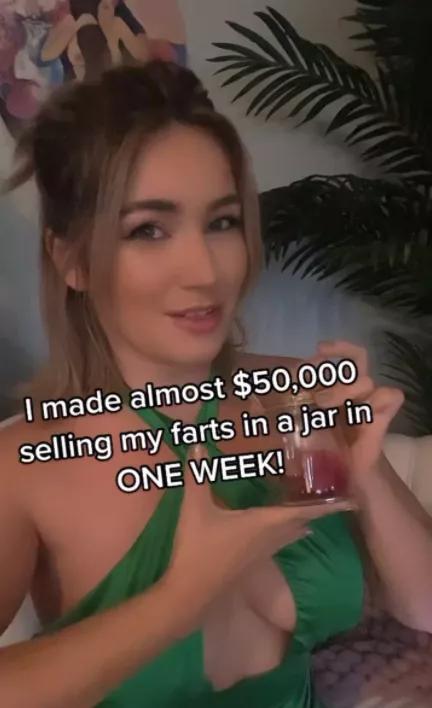外国女星靠卖自己屁狂赚近5万美元，网友呆：500美刀一罐屁？