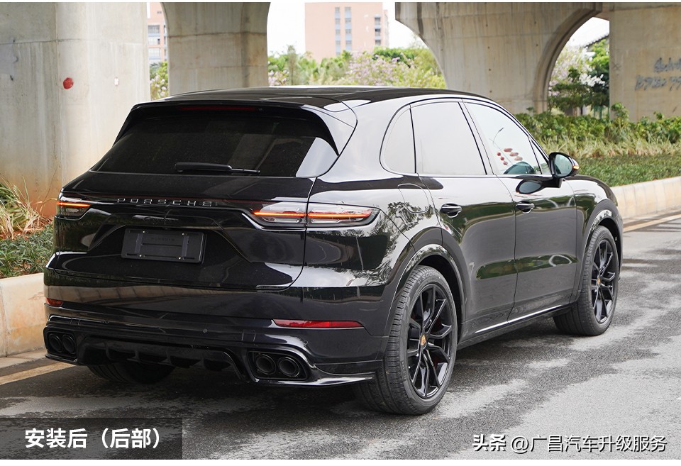 卡宴22寸exclusivedesignsport轮毂,20款保时捷卡宴coupe改色