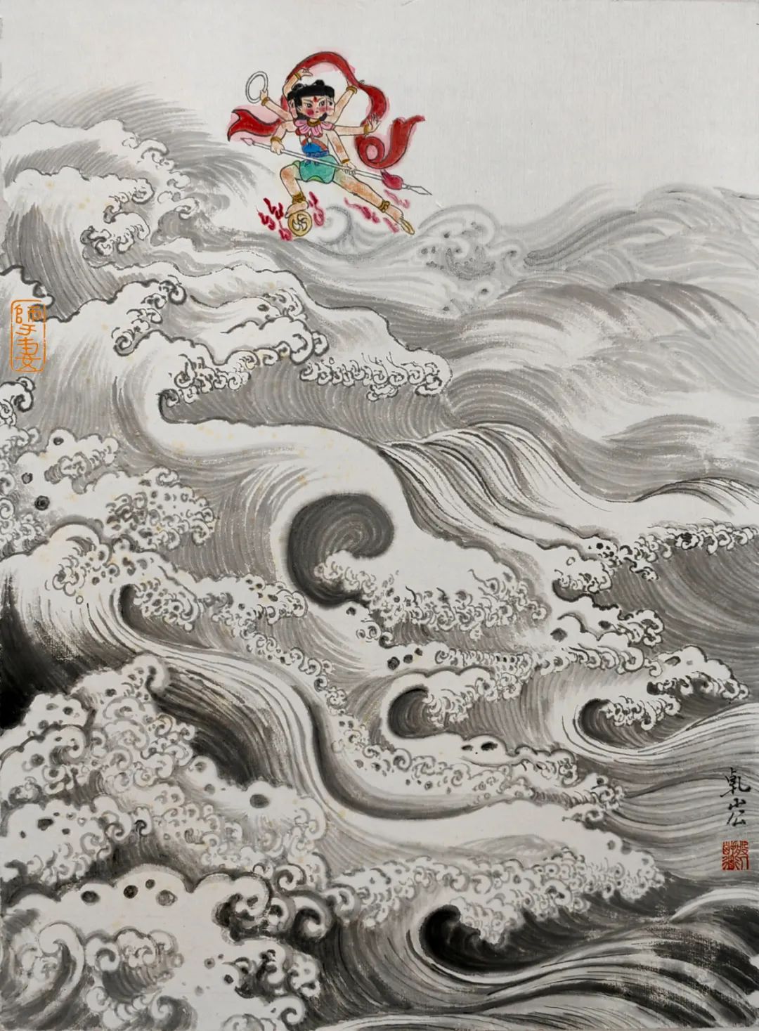 青年画家河北师范大学研究生力森作品欣赏—念依草堂第241期