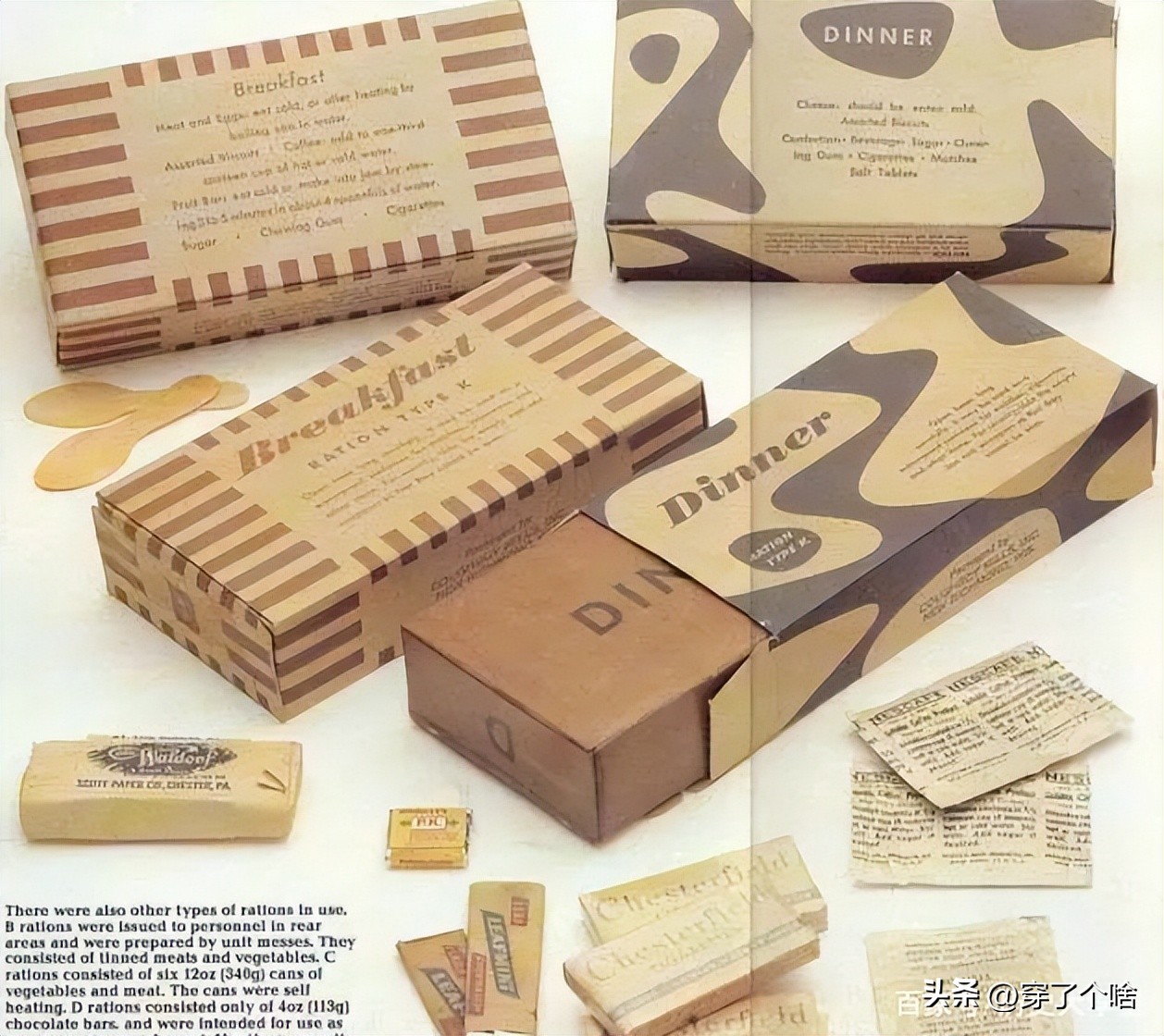 二战意大利和英国军粮,1945美国二战军粮