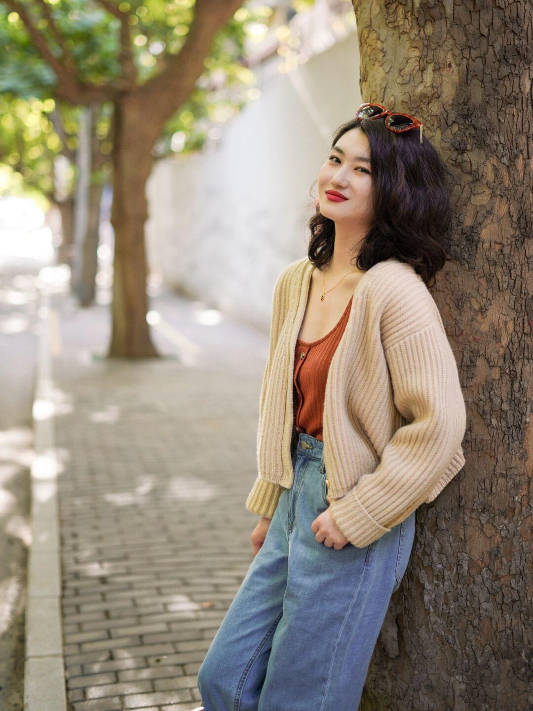 针织开衫牛仔裤套装,针织开衫搭配牛仔裤什么风格