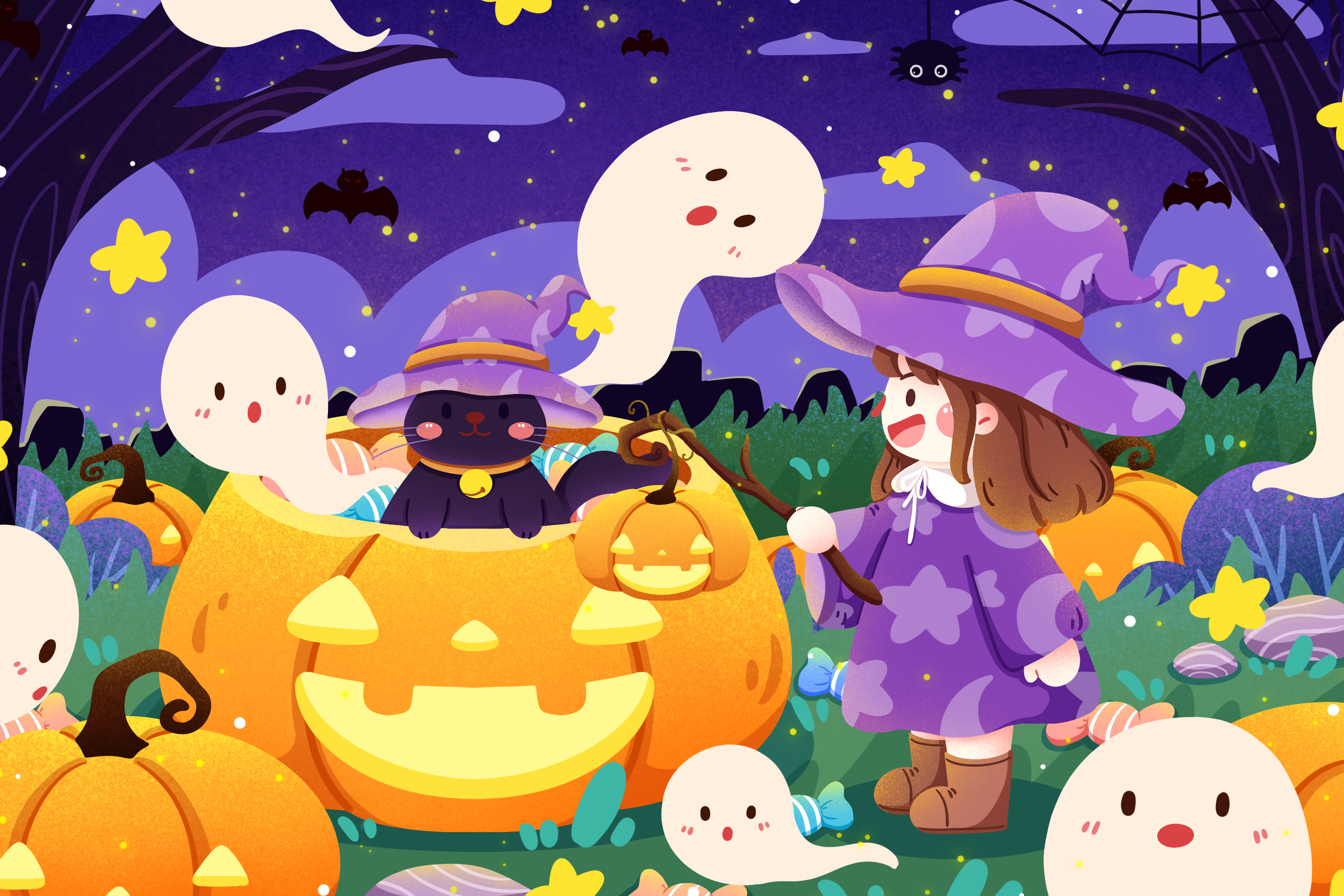 万圣节文案小机灵鬼,万圣节文案朋友圈简短情侣