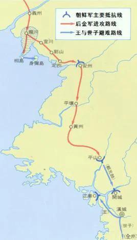 后金与朝鲜的战争,后金朝版图