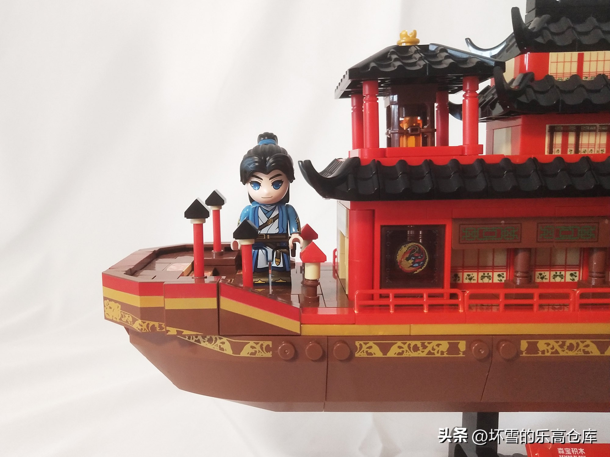 拼搭森宝积木,森宝积木故宫角楼拼搭过程