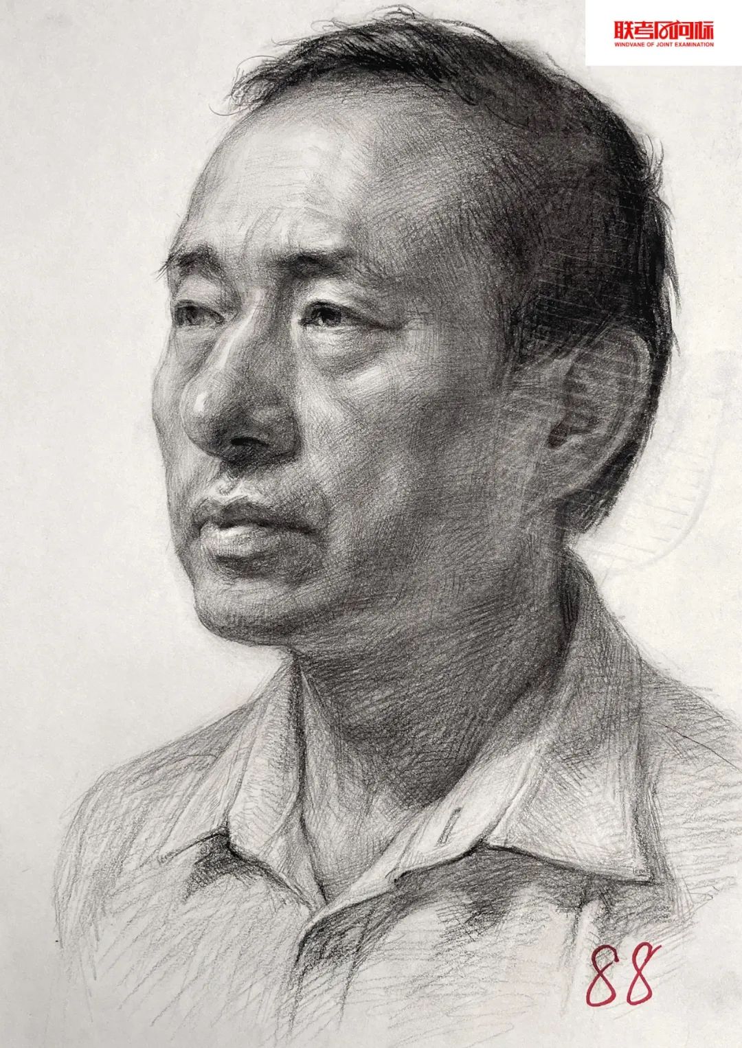 万人联考一模2024素描高分,一模静物素描高分卷