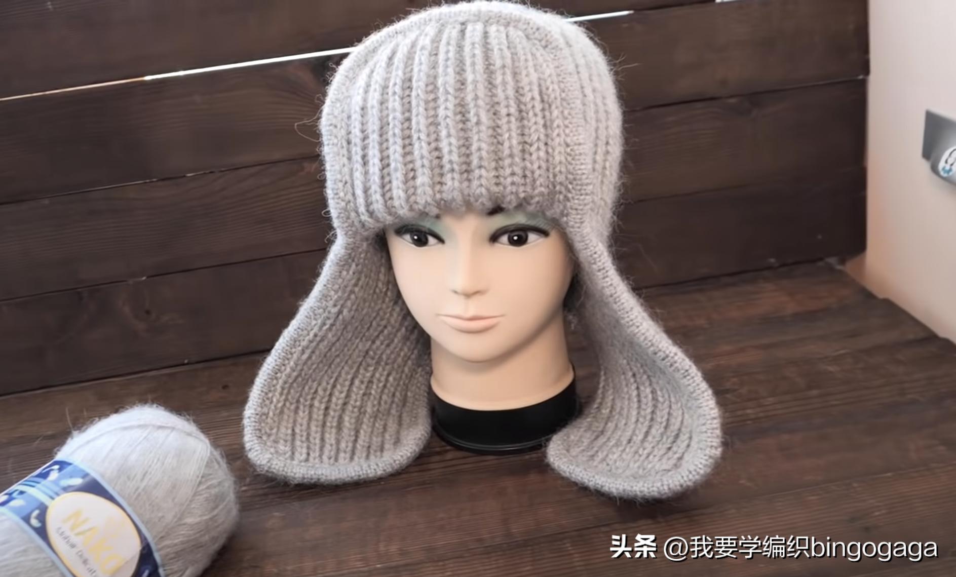 简单的女冬风雪帽编织,秋冬大帽檐帽子编织