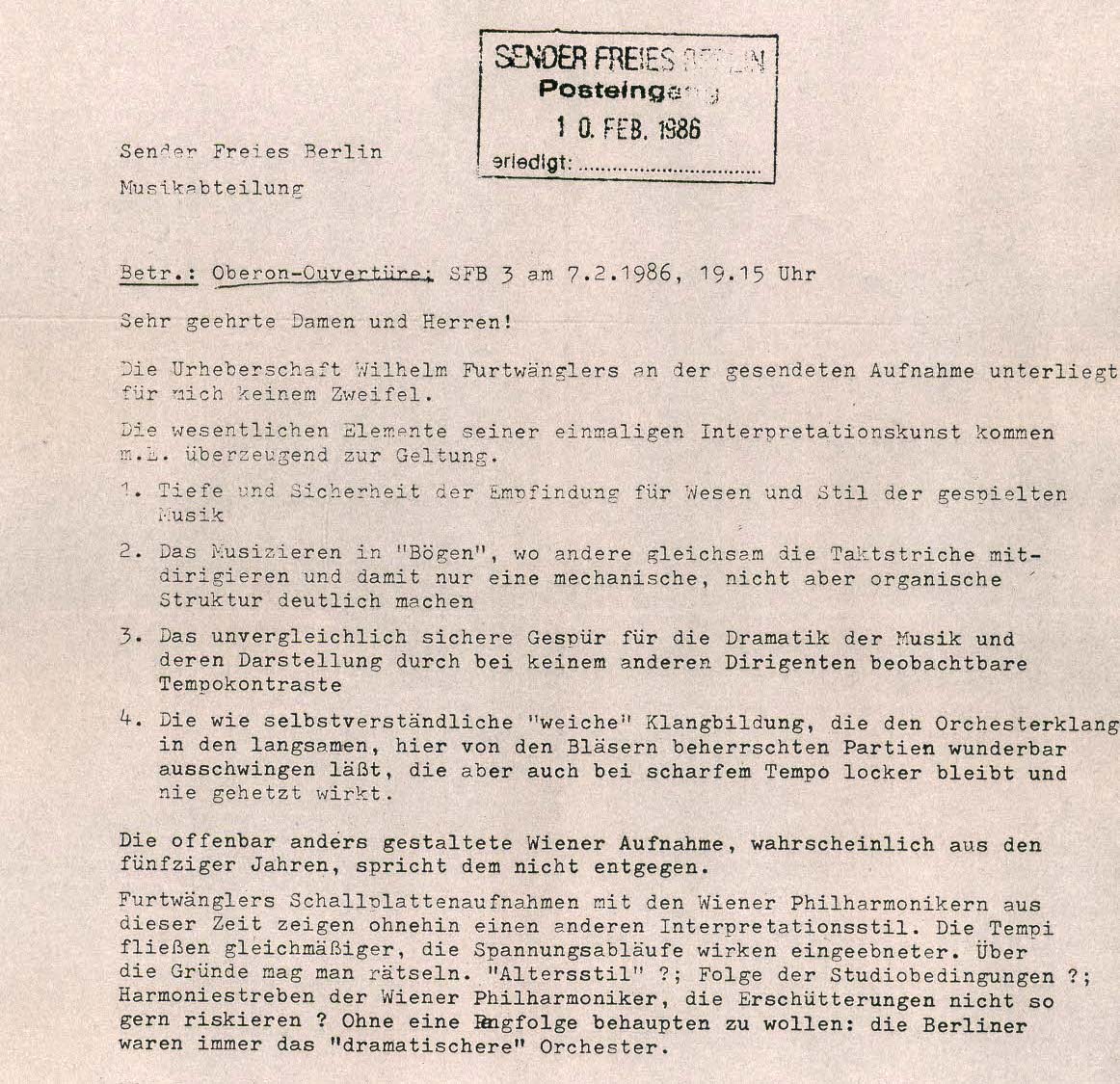 从一封听众来信看马丁·菲舍迪斯考