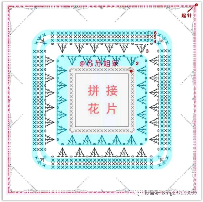 钩针编织教程简单好看毯子,一片式钩针沙发毯图解