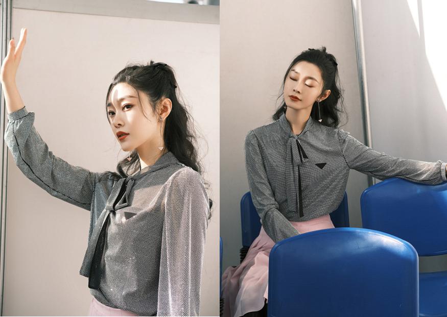 宋轶的素色礼服穿搭气质出众,宋轶穿冬天半身百褶裙