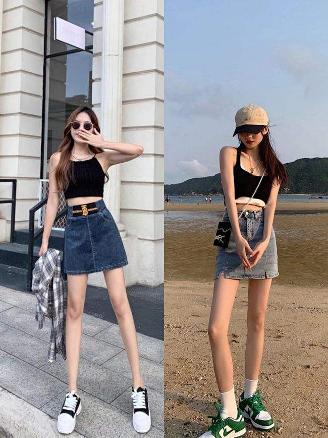 夏天裙子搭配什么鞋子显腿长,夏日搭配有哪些半身裙显腿长