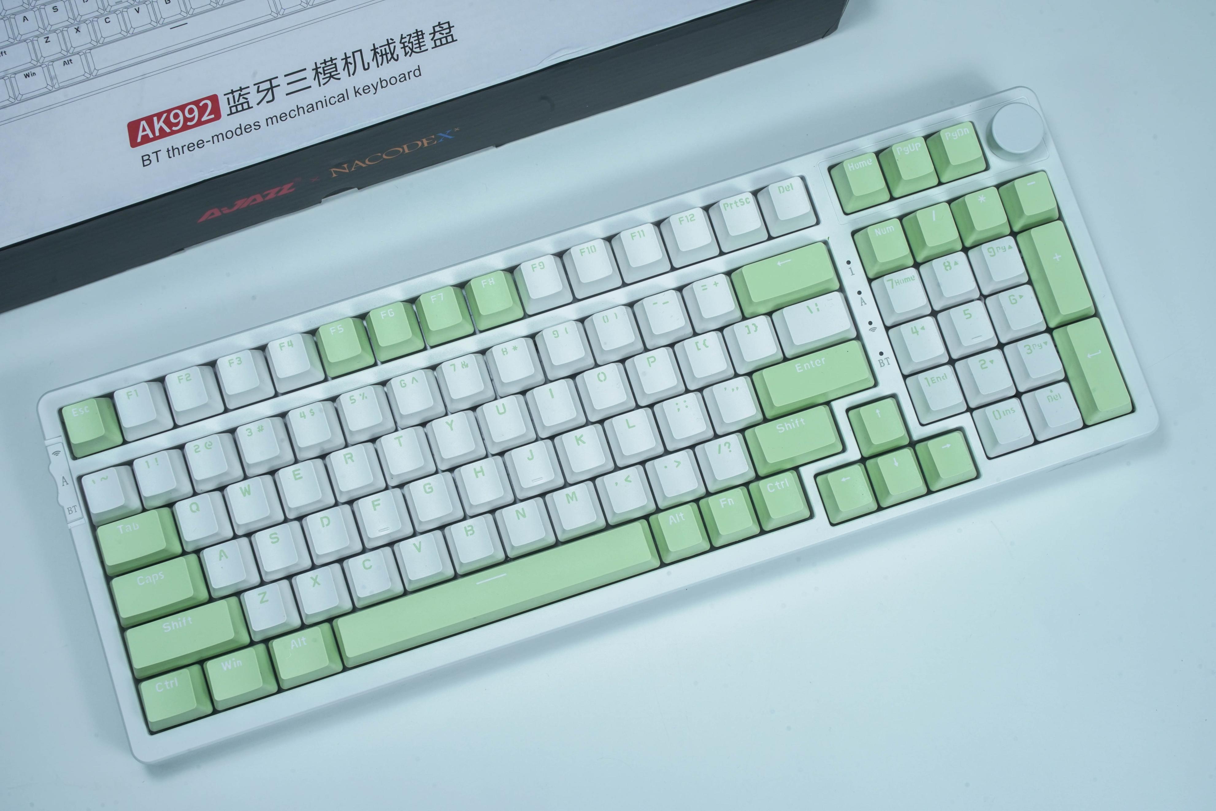 黑爵ak992侧刻机械键盘蓝沁,黑爵键盘ak992怎么样