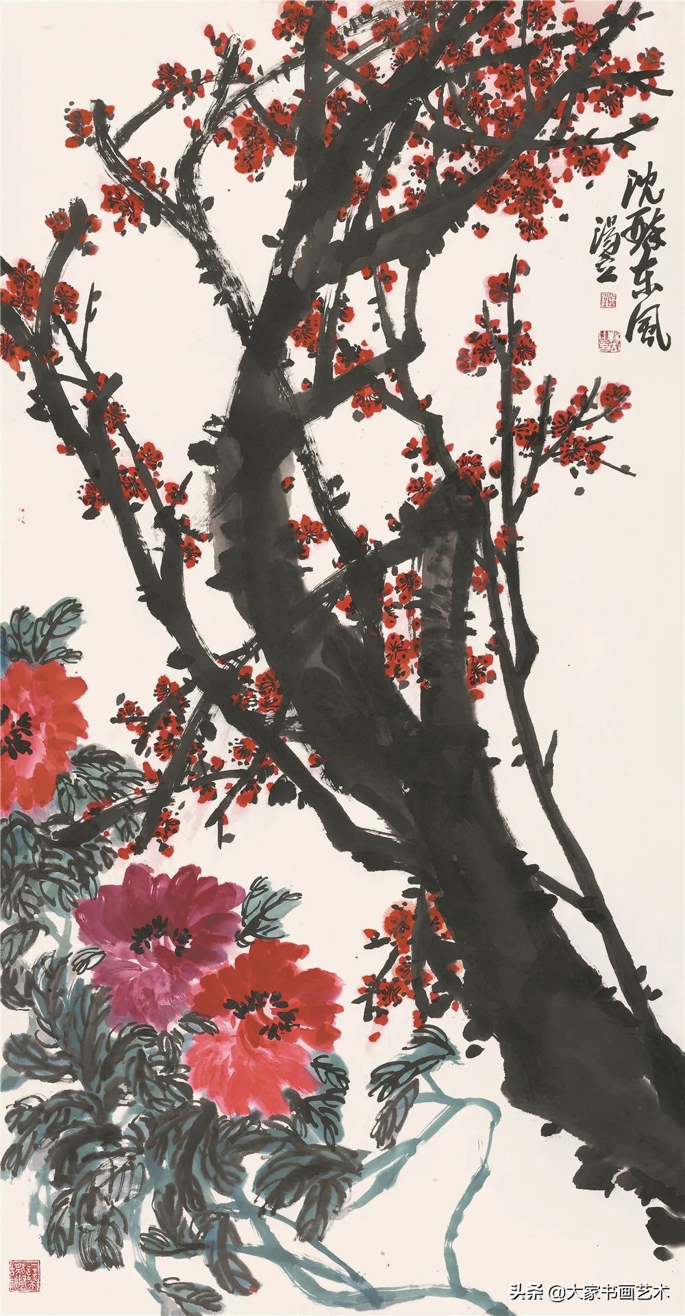 大家书画作品视频,汤立大写意花鸟画展